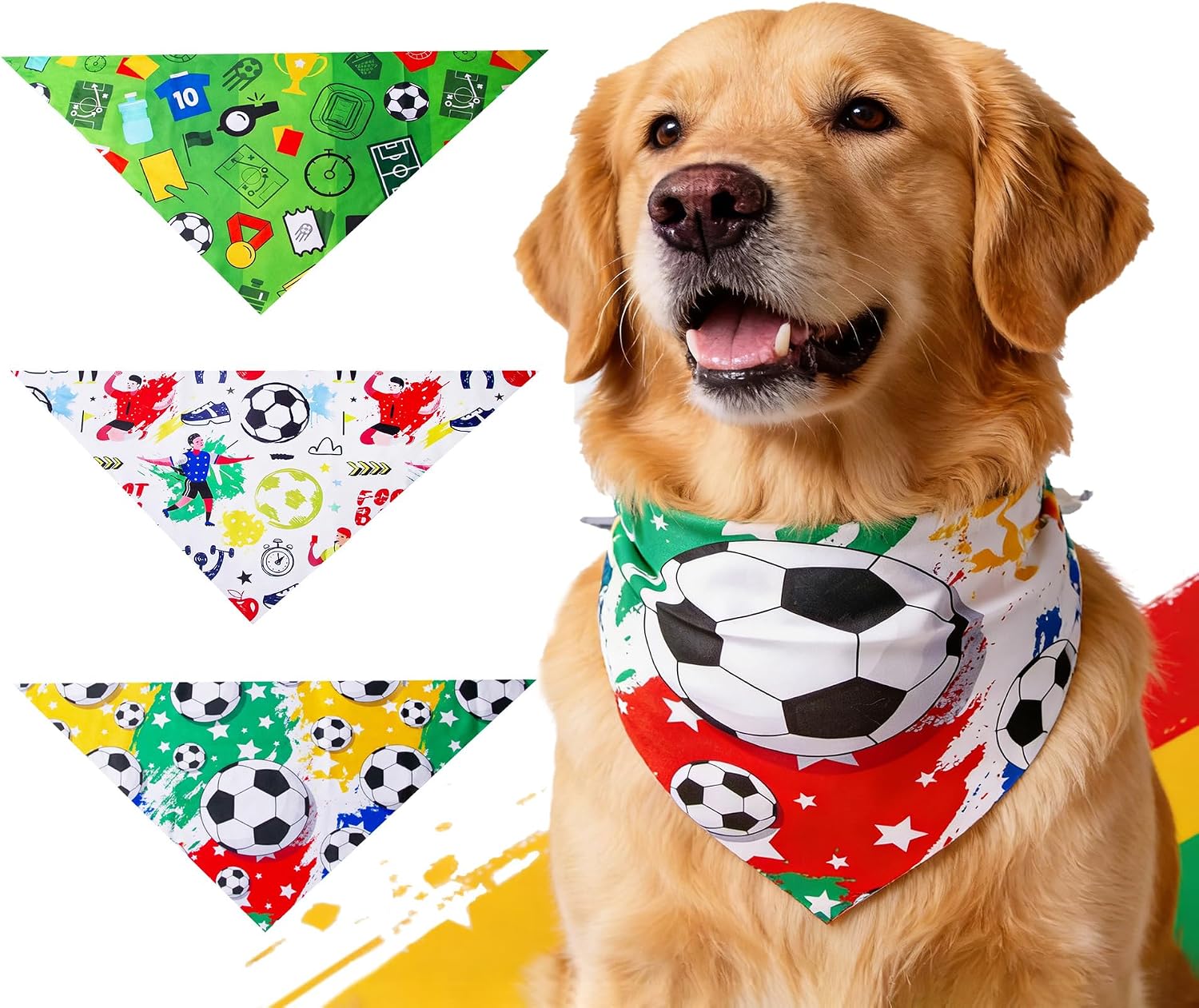 Detalle de Dog Soccer Bandanas, Polyester