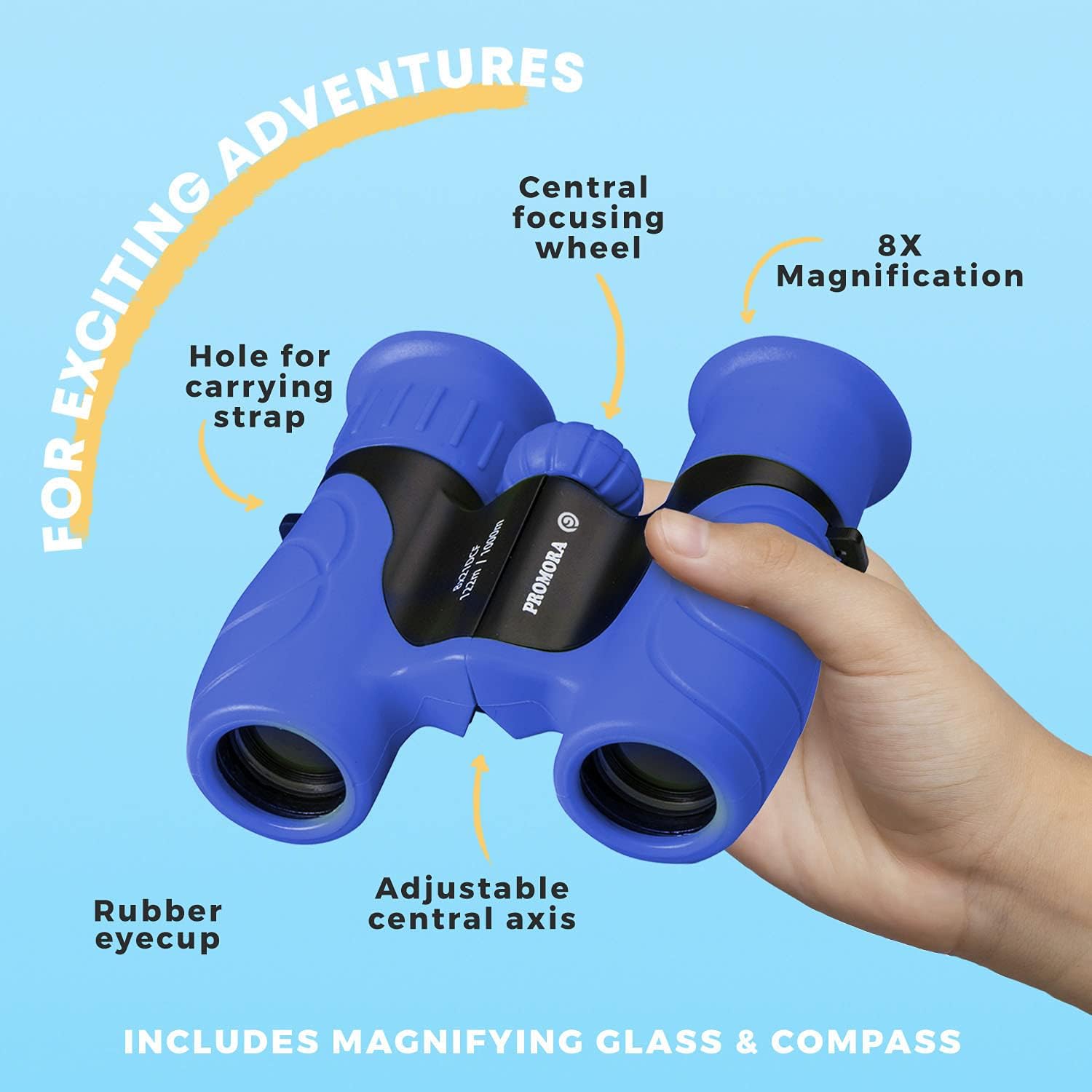 Thumbnail 1 de Binoculars for Kids – 8x21 Adventure Set with Compass & Magnifier