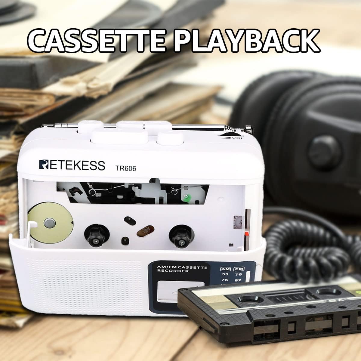 Thumbnail 3 de Retekess TR606 Registratore a cassette portatile 4,7x3,6