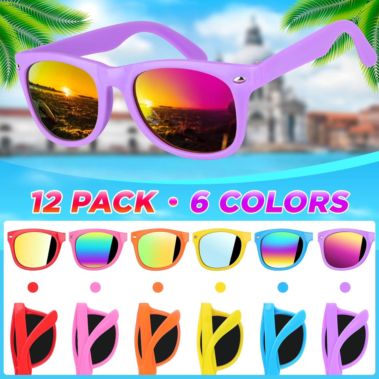 Detalle de Kids UV400 sunglasses 12 pack, Age 3-8