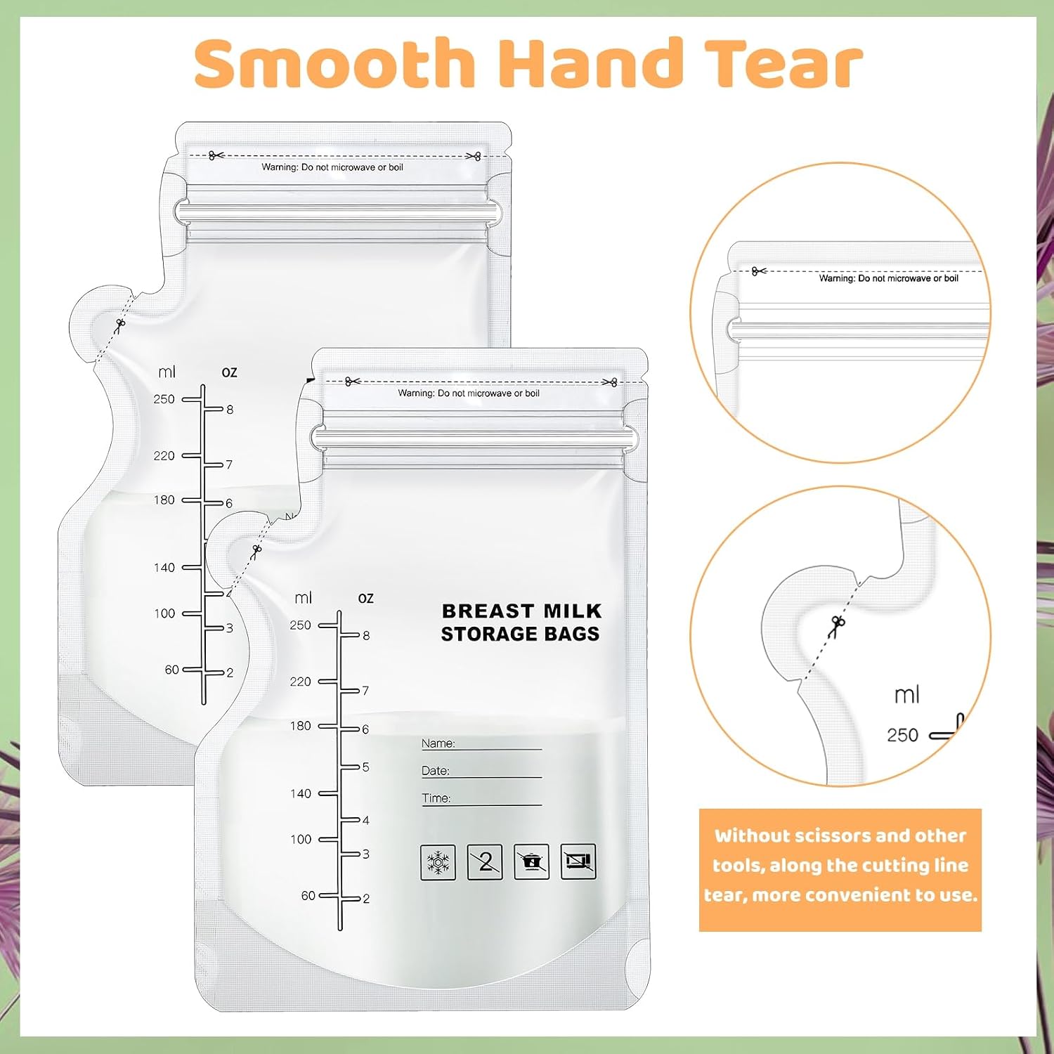 Detalle de Milk storage bags 150 pack, 250ml