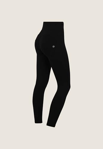 Detalle 2 de FREDDY WR.UP® Superskinny 7/8 a vita alta neri con decori oro, Medium