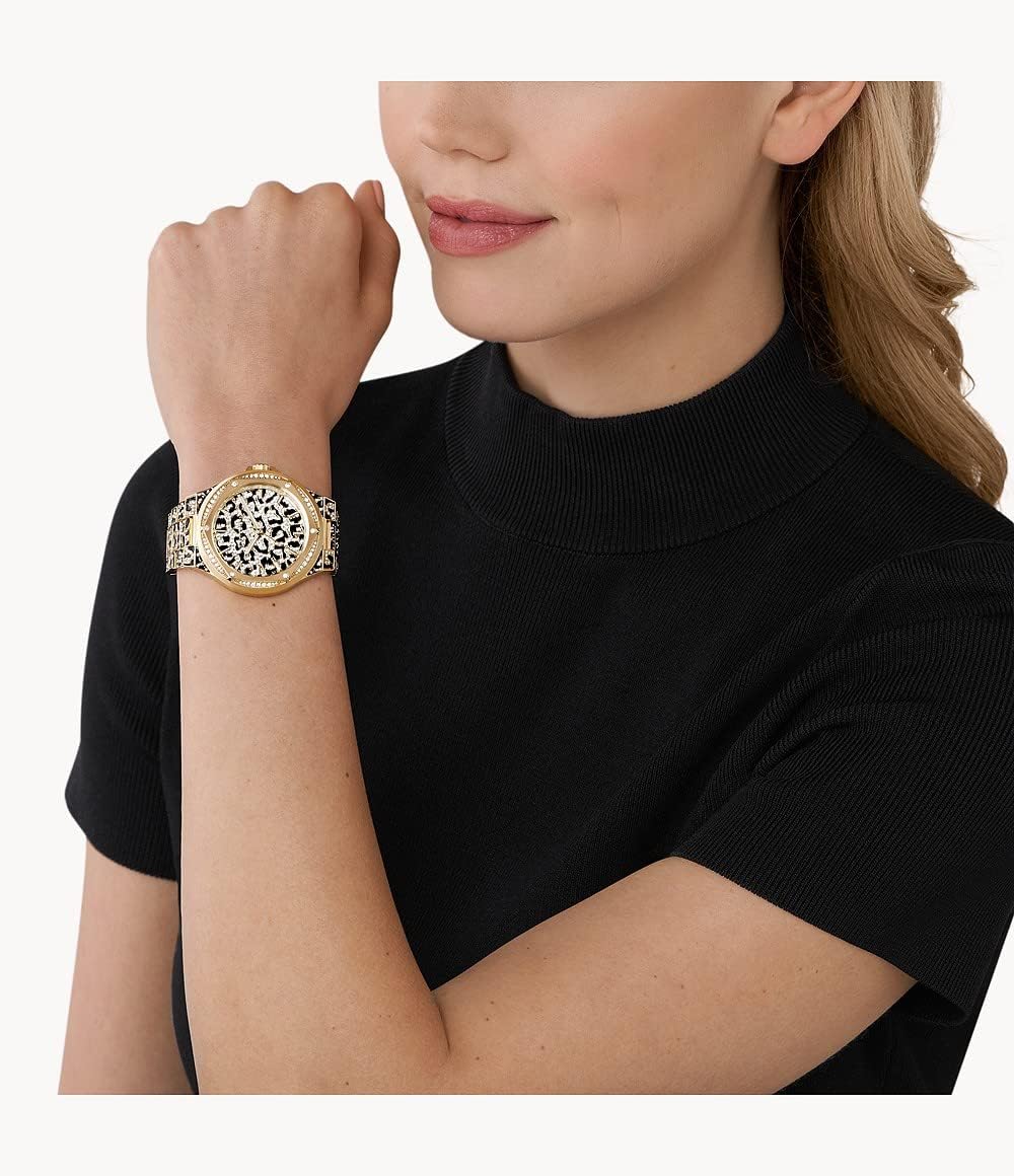 Thumbnail 3 de Michael Kors Lennox Damen-Uhr – zweifarbiges Edelstahlarmband, 43 mm Gehäuse