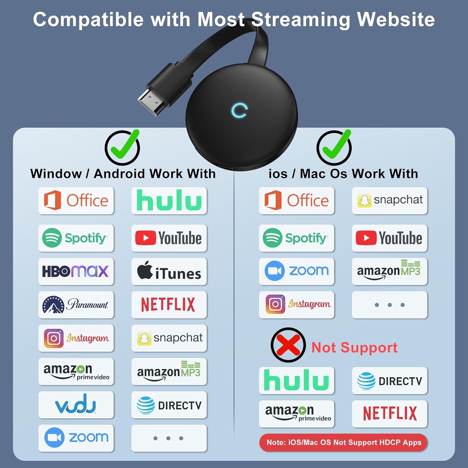 Thumbnail 6 de Wireless HDMI 4K Miracast Dongle 20m