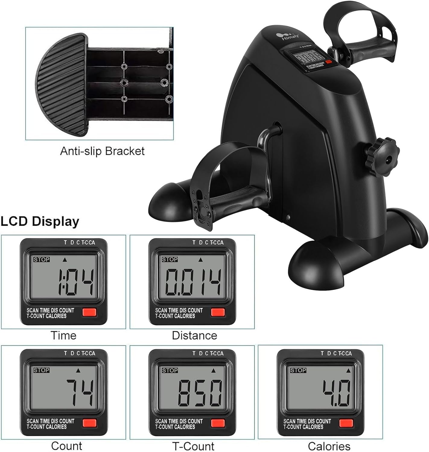 Detalle de Mini exercise bike pedal exerciser for 4 kg