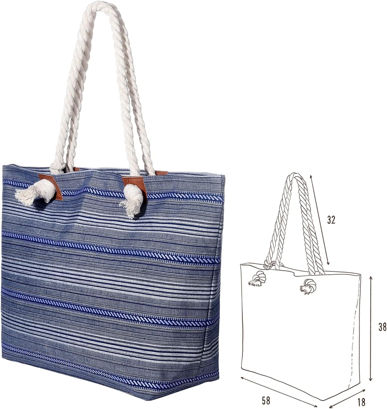 Thumbnail 2 de MASADA Grande borsa da spiaggia idrorepellente 58x38x18 cm