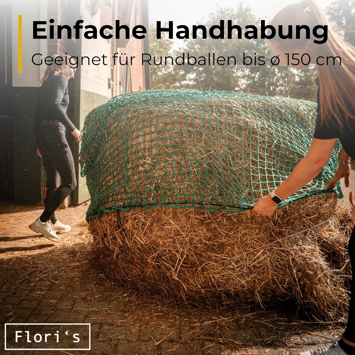 Detalle 2 de Flori's® Heunetz Rundballen ø 150 cm 🐴