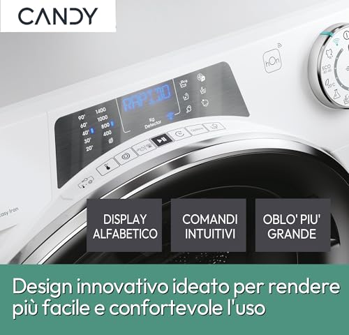 Detalle de Candy RapidÓ PRO Lavatrice 9 kg 1400 Giri/min Bianco RP496DWMB12/1-S