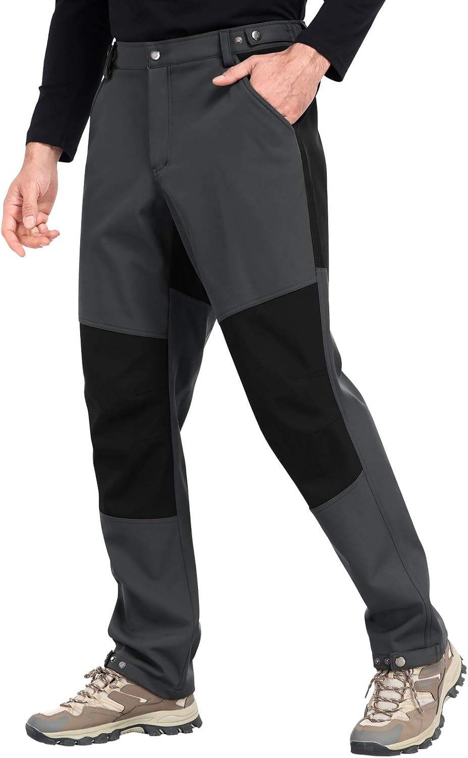 Detalle de Xnova Men's Winter Fleece Lined Hiking Trousers with Water Repellent Shell
