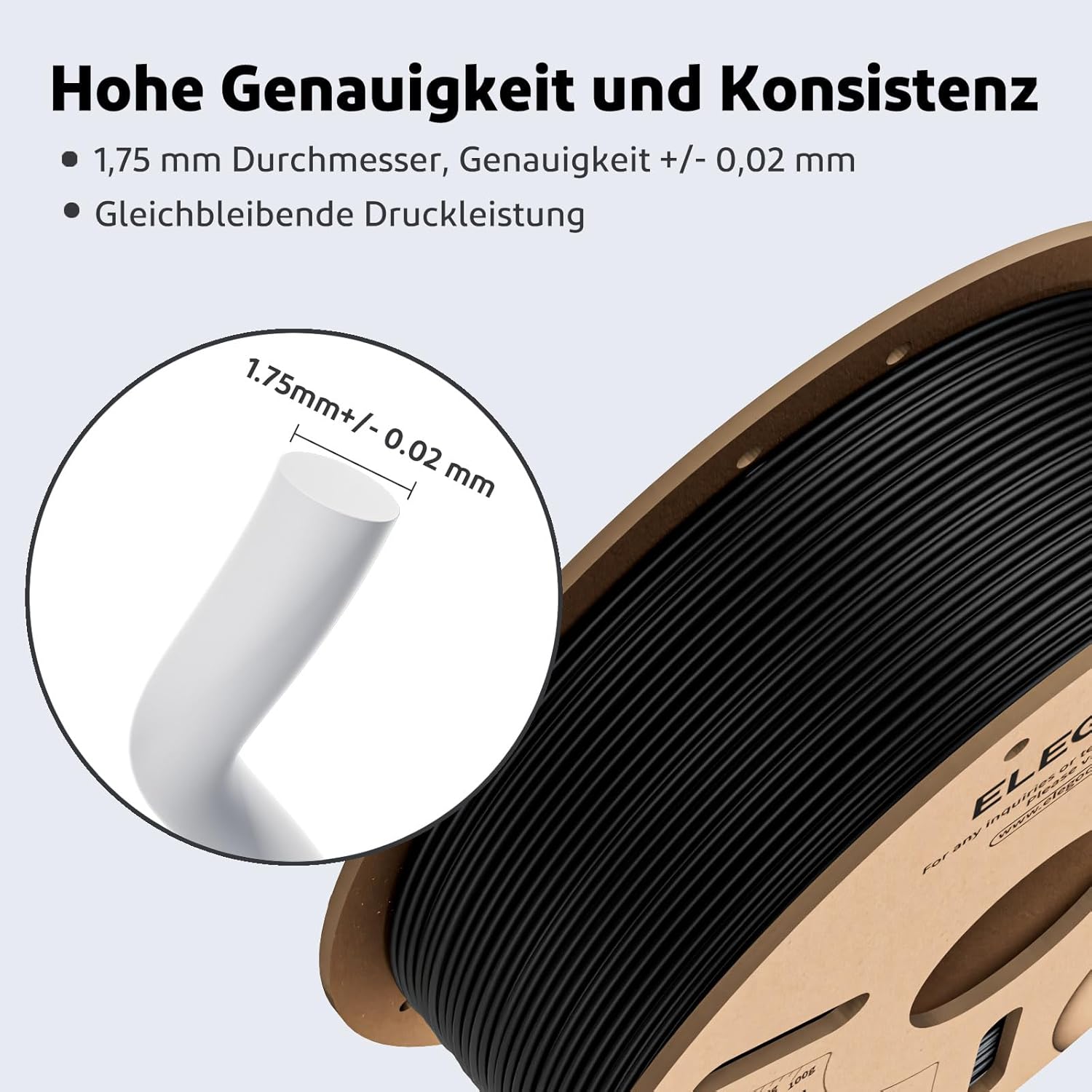 Thumbnail 2 de ELEGOO PLA Filament 1,75 mm Meergrün, 1 kg – präzises Druckmaterial für viele 3D-Drucker