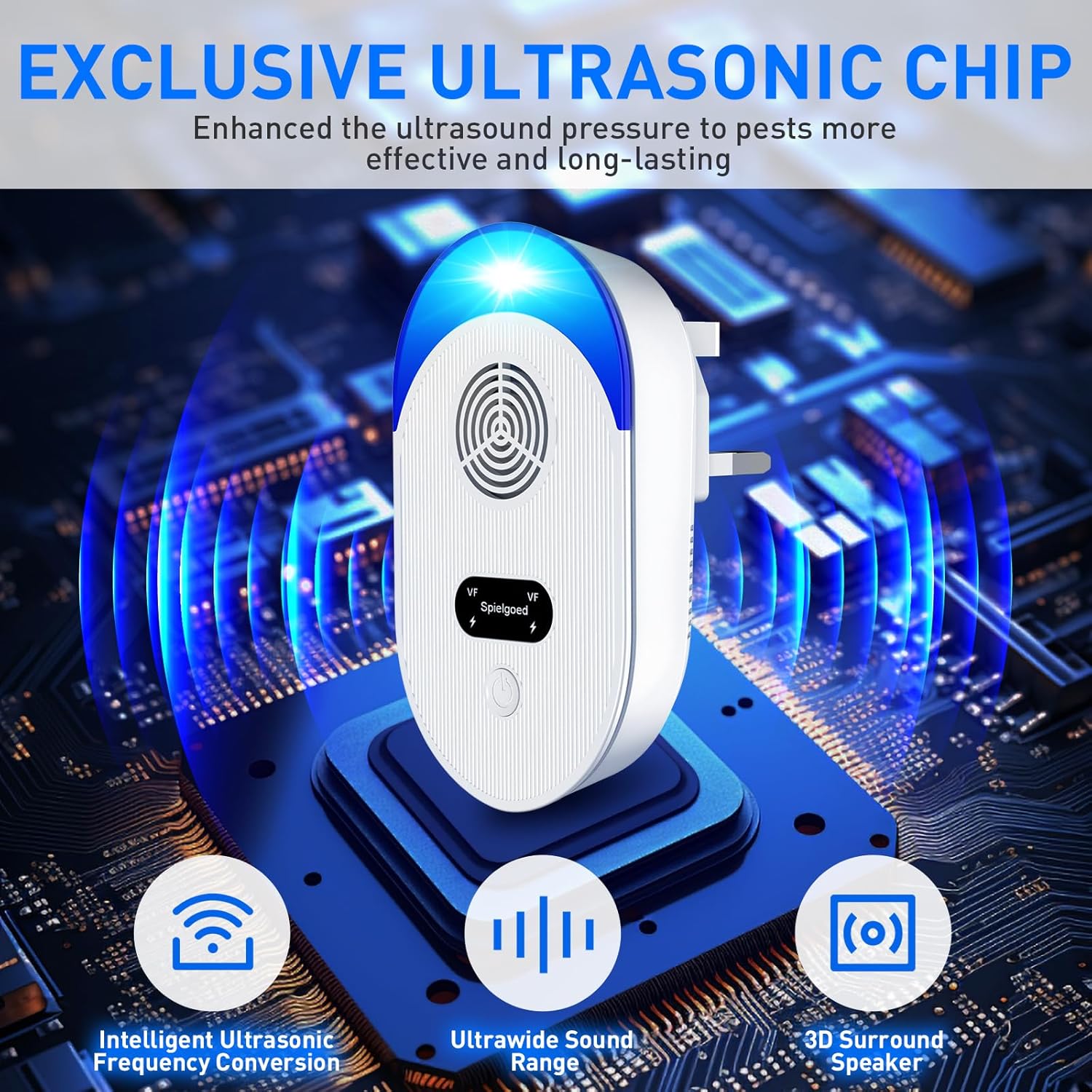Thumbnail 2 de 2025 Rodent Repellent Ultrasonic 4Pcs 🕹