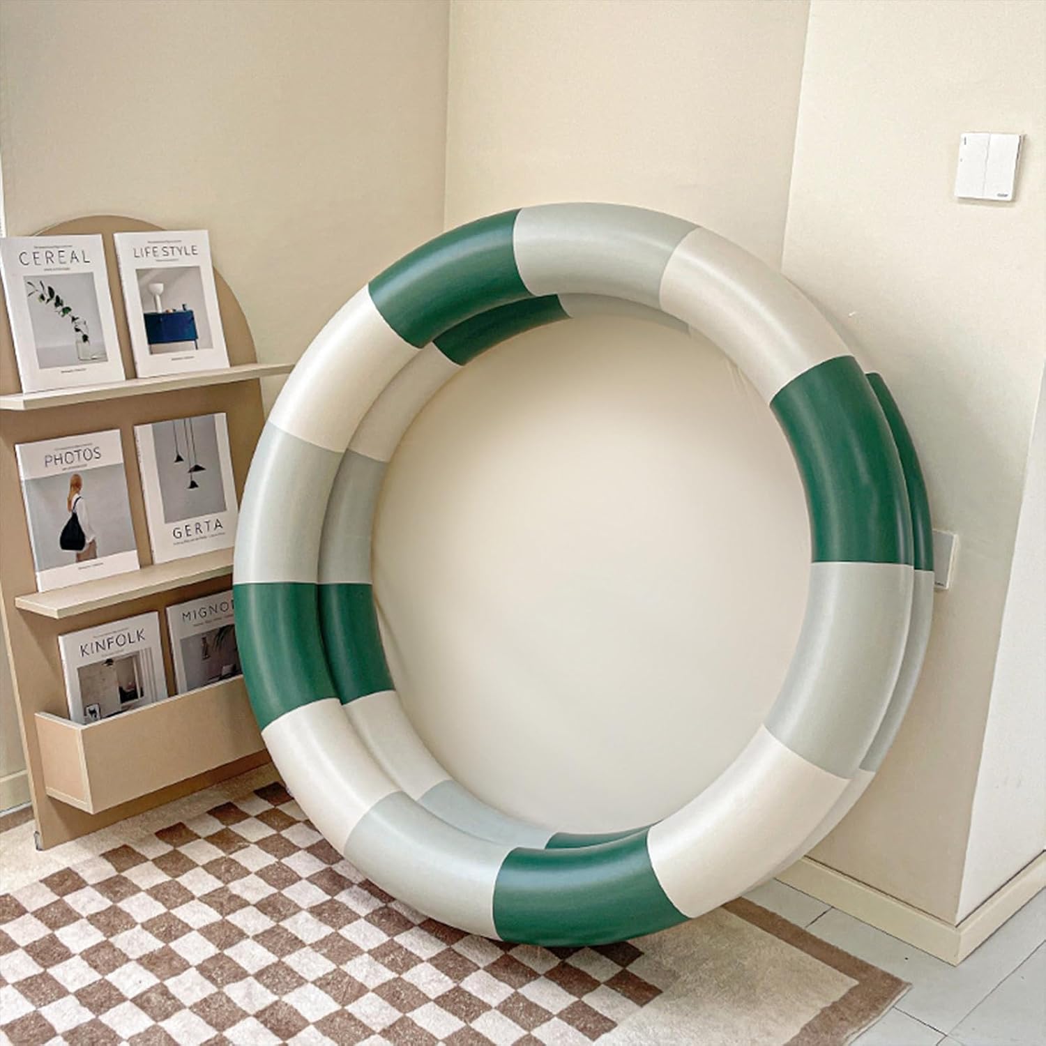Detalle de Aufblasbares Schwimmbecken 90 cm aus PVC – Planschbecken in Blütenform für Kinder (3–10 Jahre)