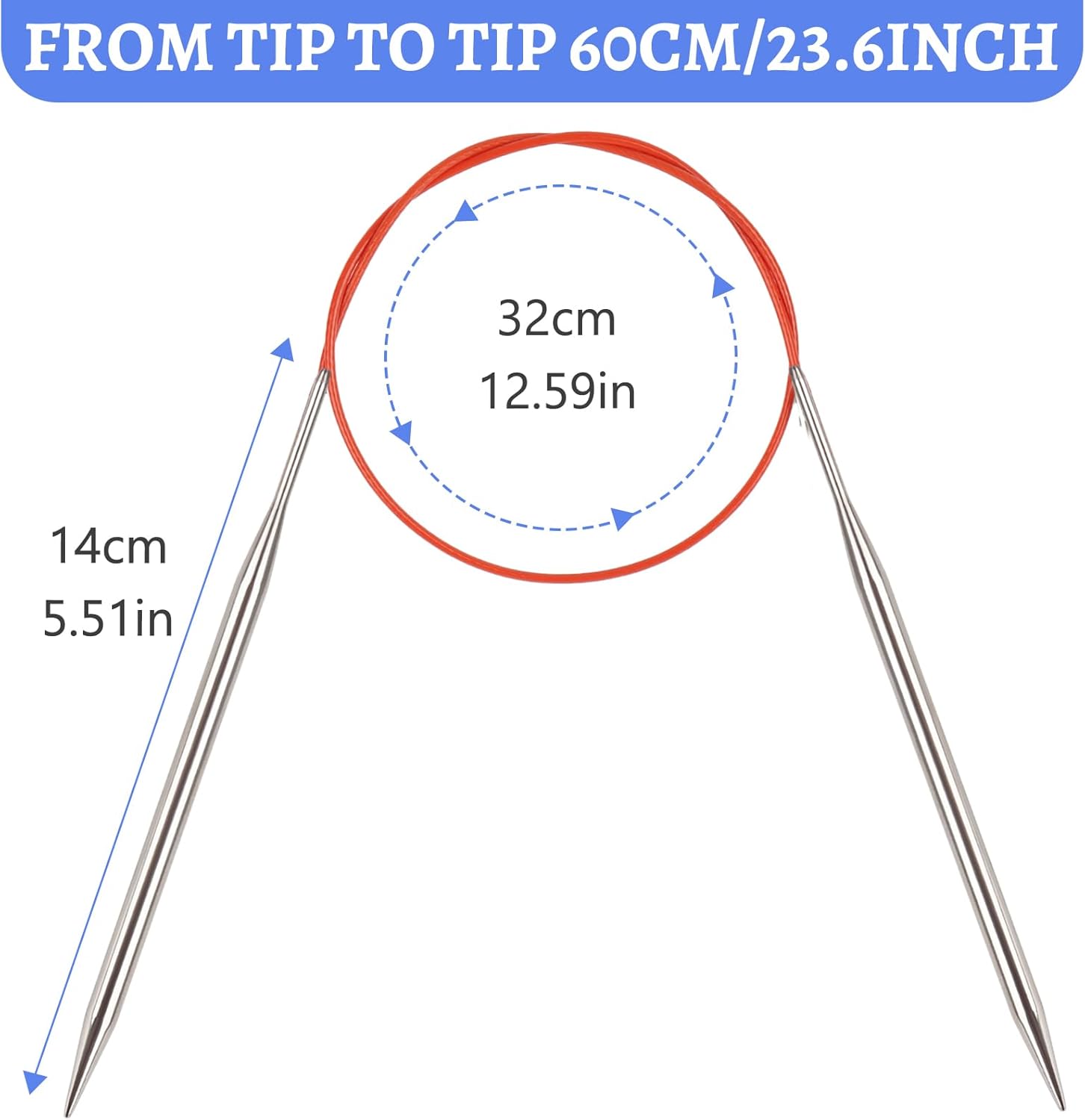 Thumbnail 2 de Reessy 2.0 mm Circular Knitting Needles 60 cm 🧶