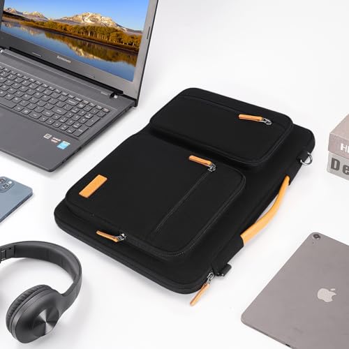 Thumbnail 6 de DOMISO 15.6 inch Laptop Sleeve Case with Handle – Waterproof, Shockproof Protective Notebook Bag (Black)