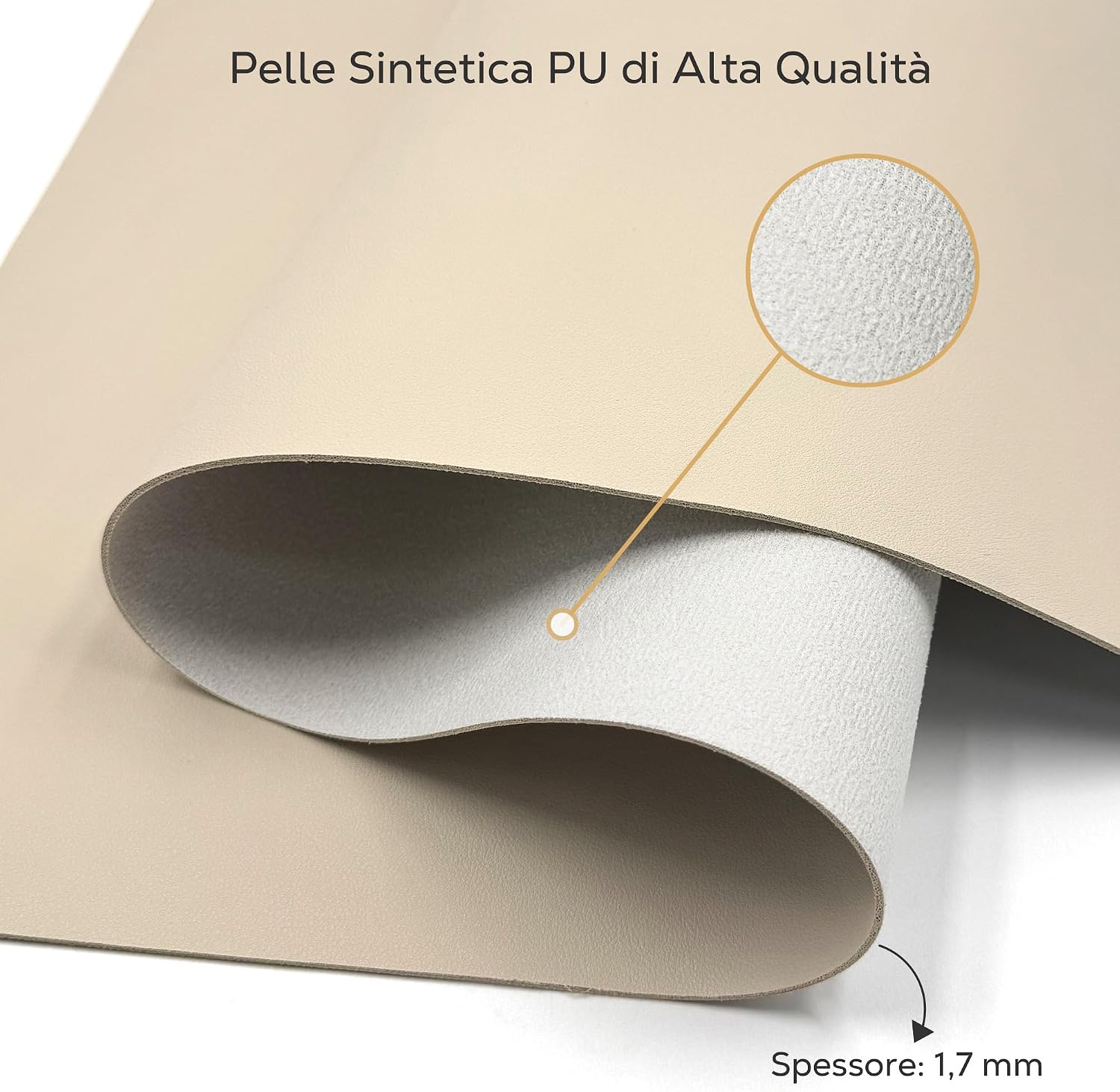 Detalle de YISH Tappetino Scrivania Sottomano in Similpelle PU 80x40 cm beige – Anti-scivolo, impermeabile, versatile
