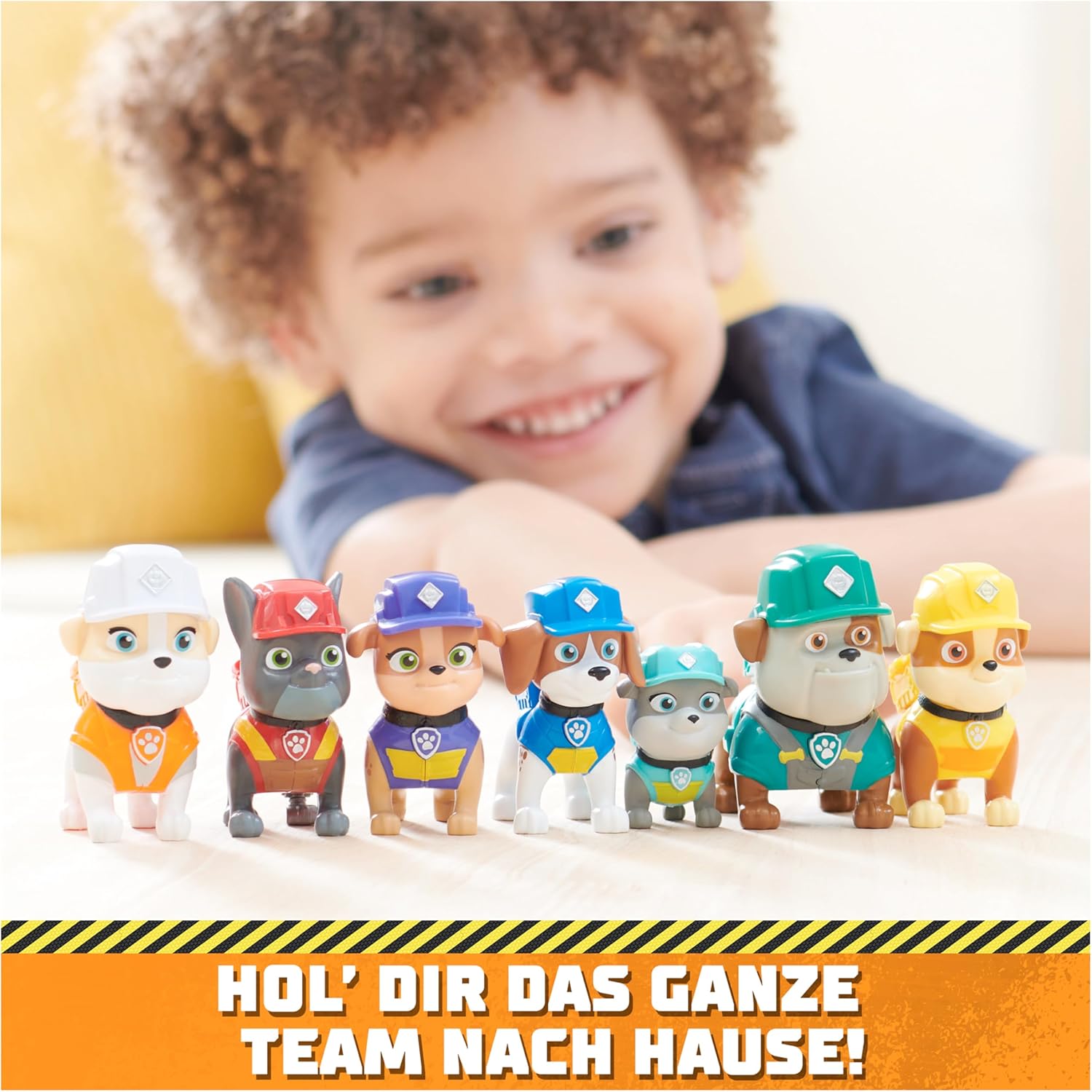 Detalle de Rubble & Crew Spielfiguren-Geschenkset: 7 detailgetreue Hundefiguren zum Sammeln (ab 3 Jahren)