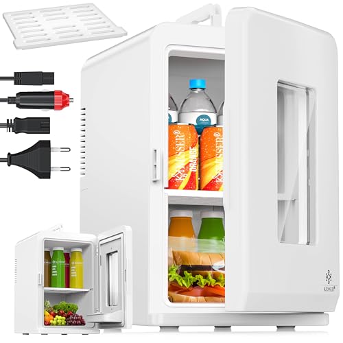 Detalle de KESSER Mini réfrigérateur 2 en 1 — Glacière portable de 15 litres avec fonction chauffage, AC/DC 220-240 V / 12 V et prise allume-cigares