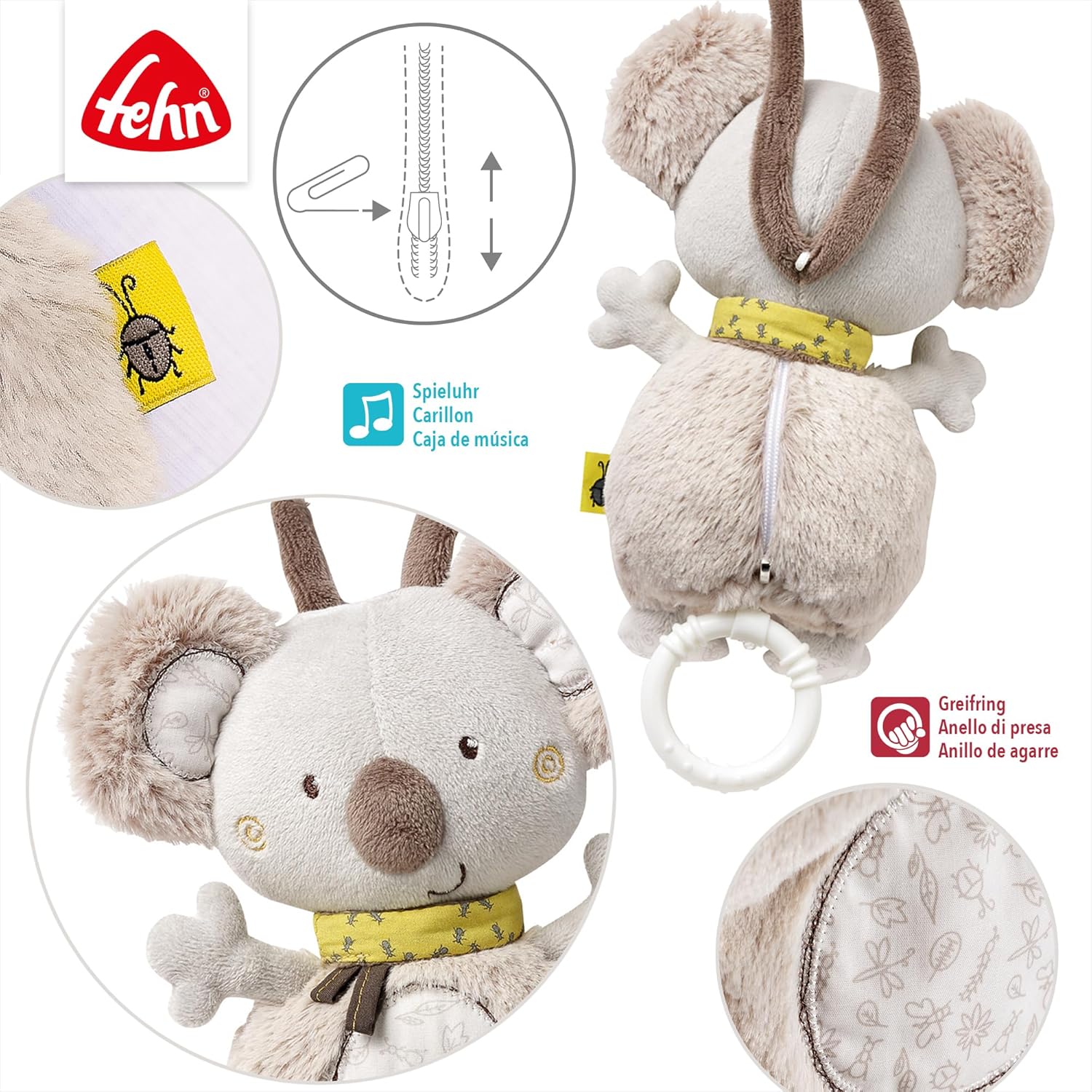 Detalle 2 de Fehn Caja de Música Koala para Bebés 🎶