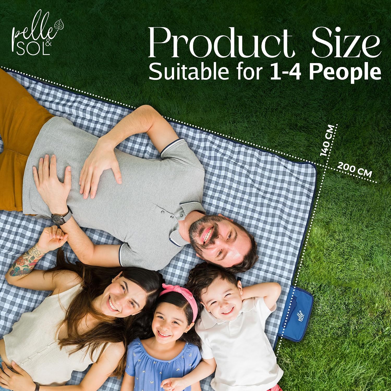 Detalle 2 de Pelle & Sol Picnic Blanket Waterproof 200x140CM