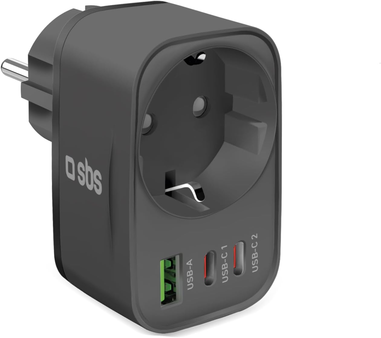 Detalle de SBS Fuente de alimentación multisocket USB C/A Schuko 3500 W