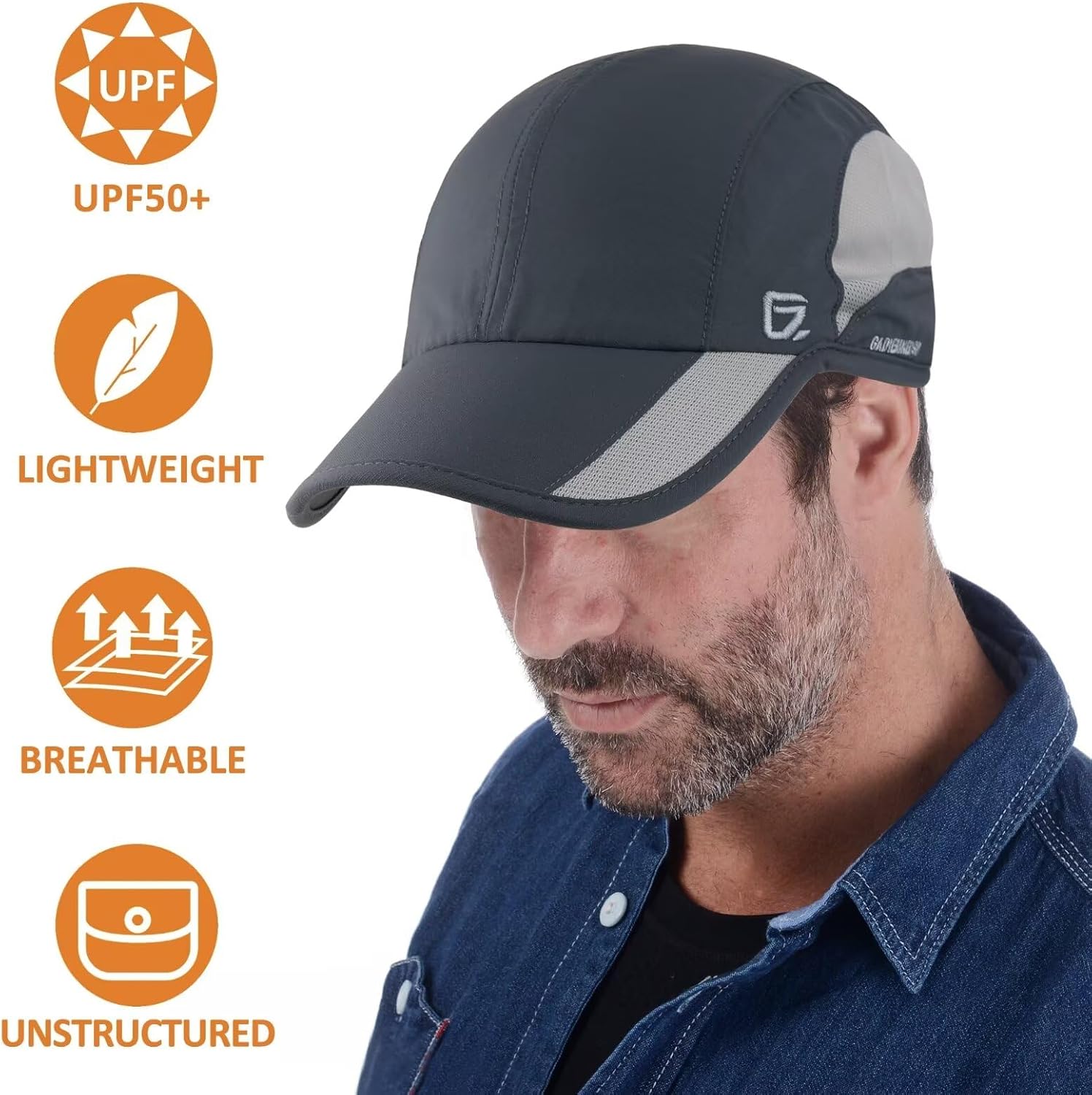 Thumbnail 1 de GADIEMKENSD Quick Dry Sports Hat UPF50+ Soft Outdoor Run Cap (56–60cm)