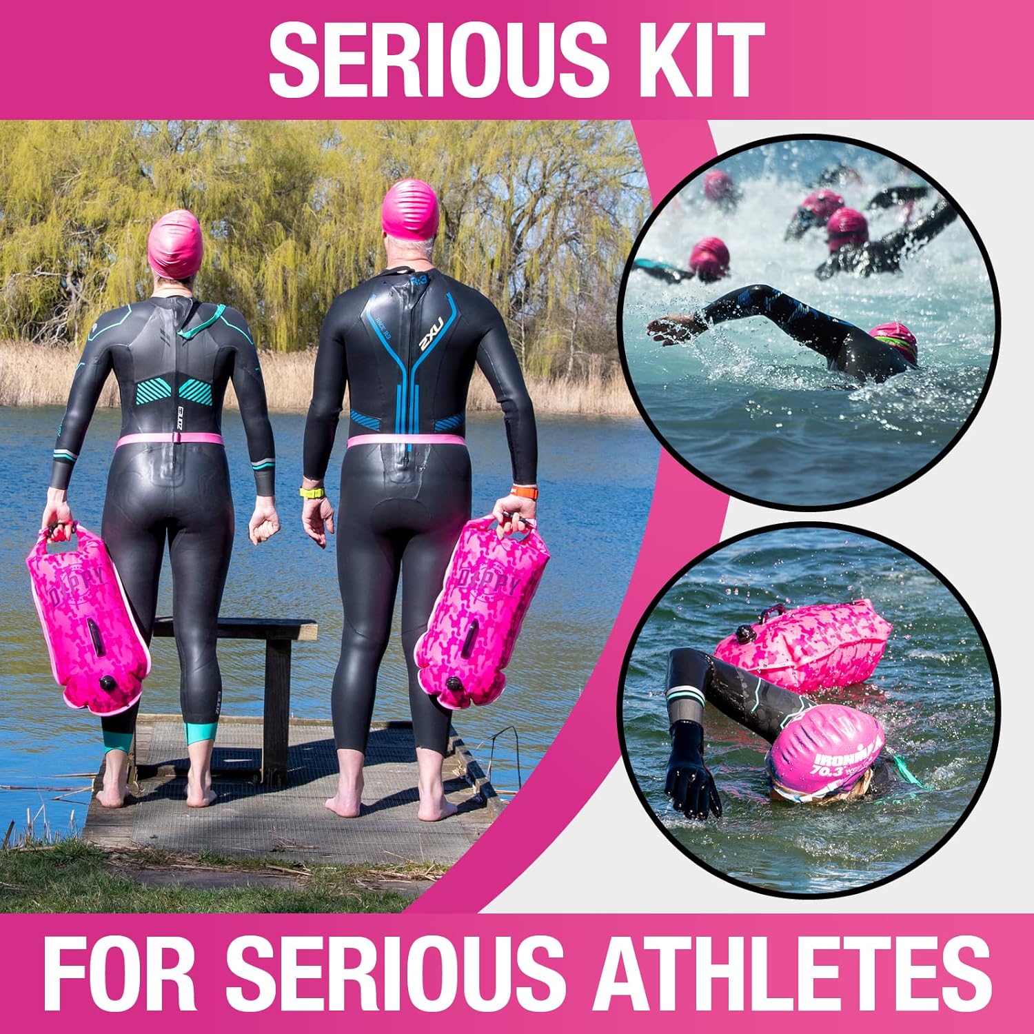 Thumbnail 5 de DIPPY Tow Floats for Open Water Swimming – 28L Dry Bag Tow Float
