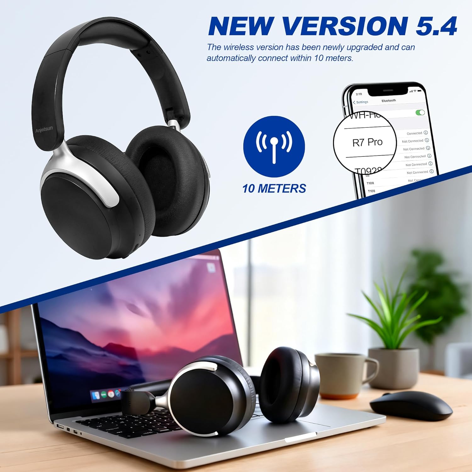 Thumbnail 6 de Anjetsun Auriculares Inalámricos Bluetooth ANC 80H