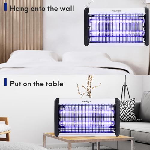 Thumbnail 5 de fraxinus Lámpara Matamoscas Eléctrica 20 W con luz UV 365 nm y efecto anti-mosquitos (hasta 100-150 m²)