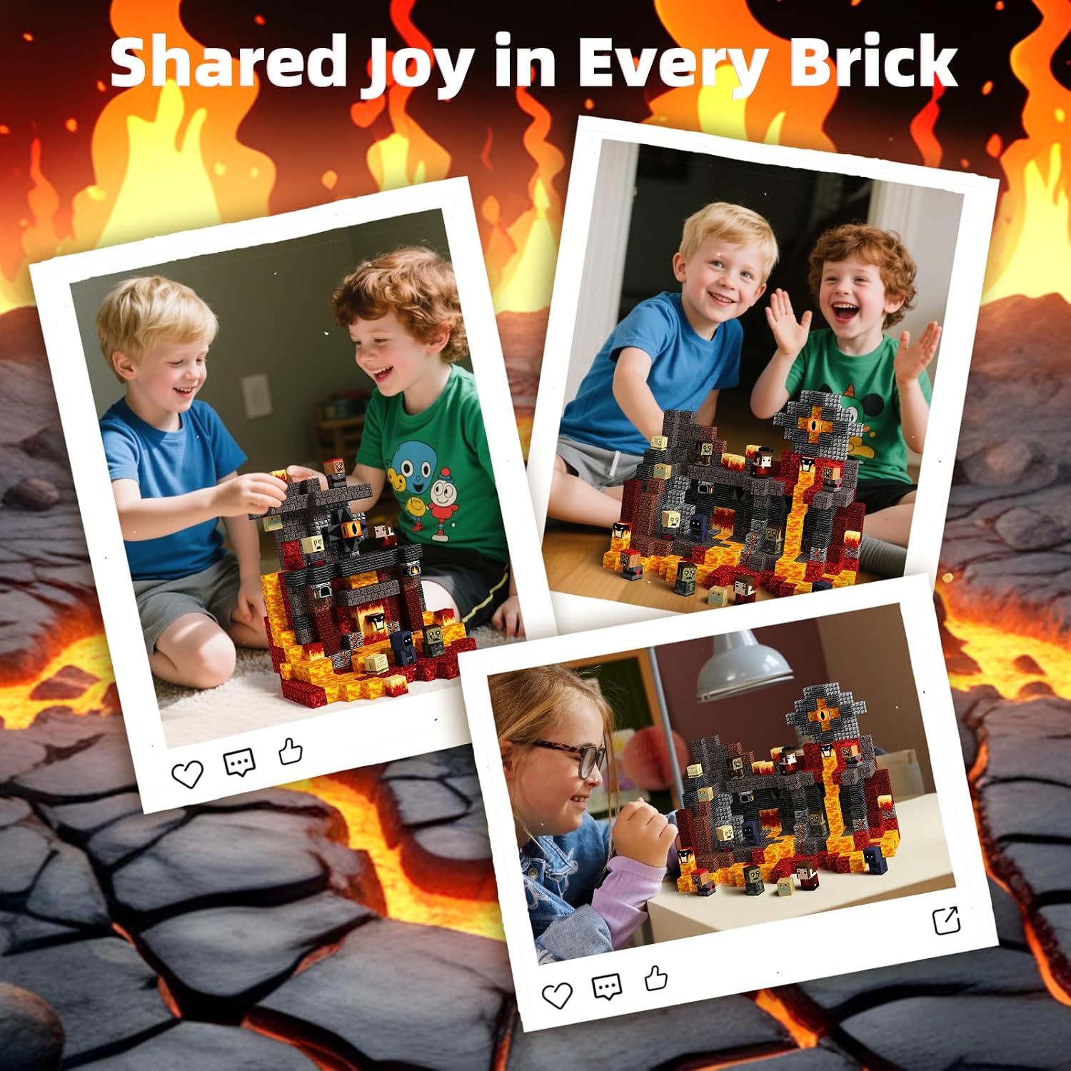 Detalle de KIDCHEER 100 PCS Magnetic Blocks – Dark Fantasy sensory building set (ages 3+)