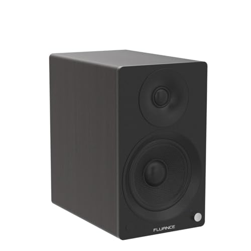 Detalle de Fluance Ai41 altavoces estéreo 2.0 de estantería con amplificador 90 W y Bluetooth 5 (Nogal natural)