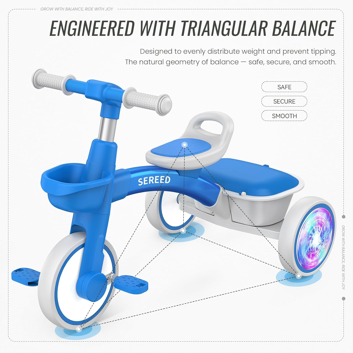 Detalle 2 de SEREED Colorful Lighting Tricycle 2-5 Years