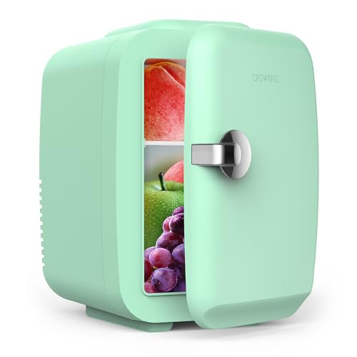 Imagen de CROWNFUL Mini Fridge 4 Liter: Portable Cooler and Warmer for Skin Care, Cosmetics and Snacks en OfertitasTOP