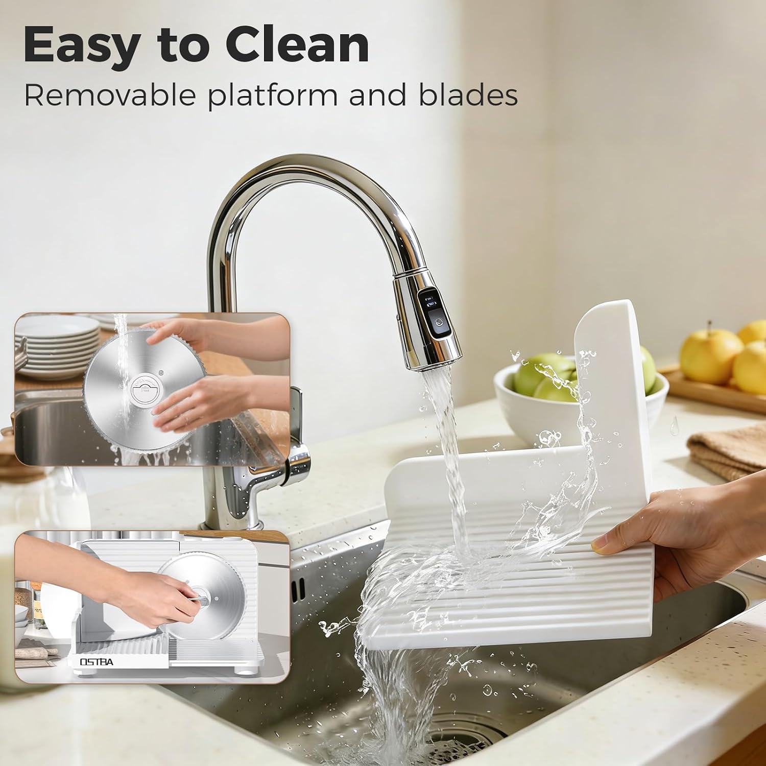 Thumbnail 5 de OSTBA Foldable Electric Food Slicer, 6.7-Inch Stainless Steel Blade, 150W