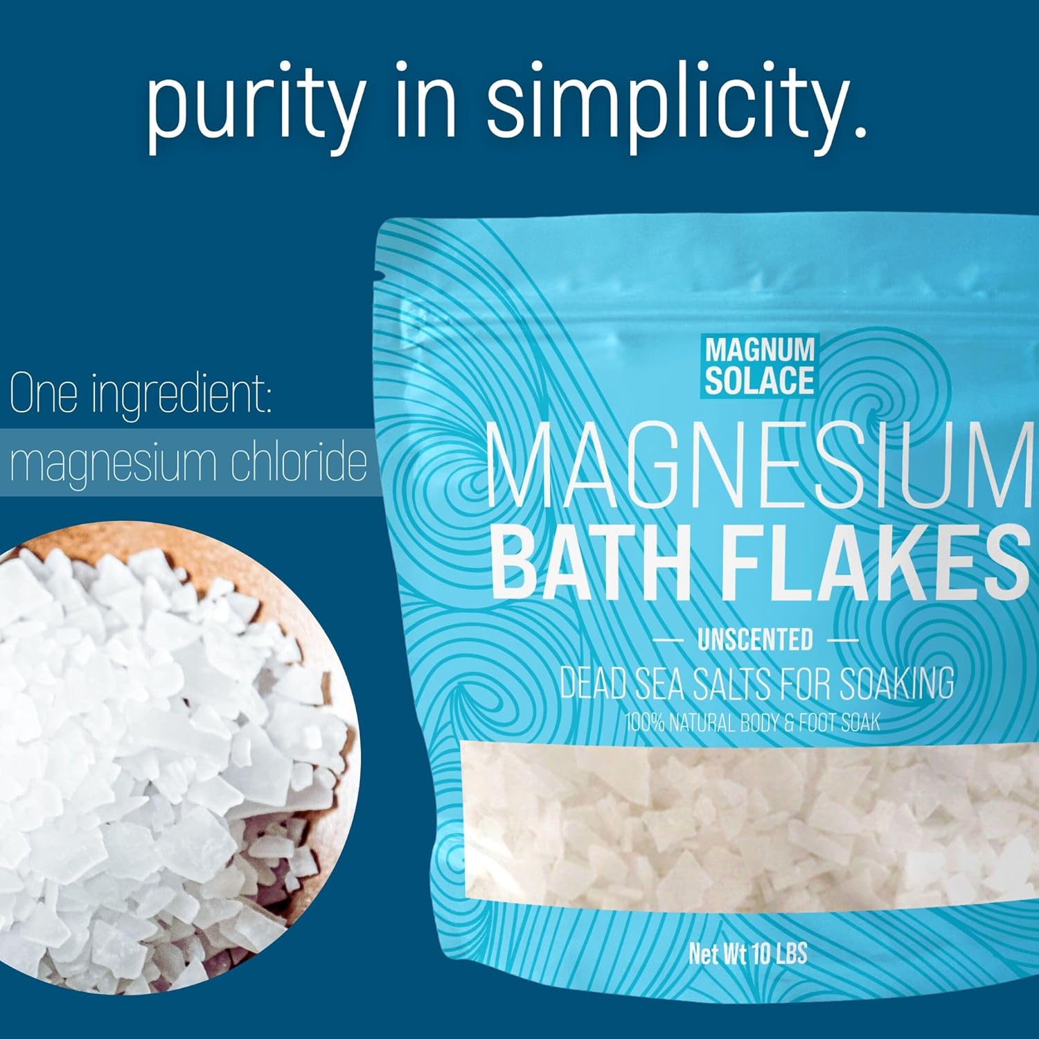 Thumbnail 5 de Magnesium Flakes for Bath: Dead Sea Magnesium Chloride for Soaking (10 LBS)