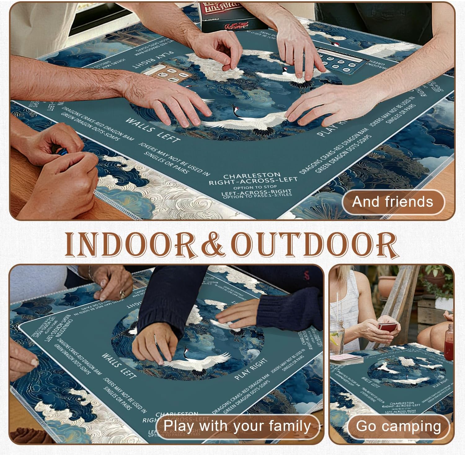 Detalle 2 de Qabliqo Mahjong Mat, 31.5 x 31.5 Inch