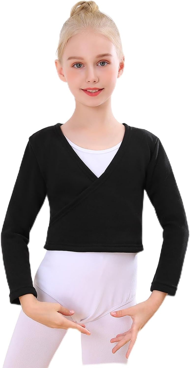 Detalle de Bezioner Ballett Wickeljacke mit Fleece – Langarm, für Mädchen und Damen