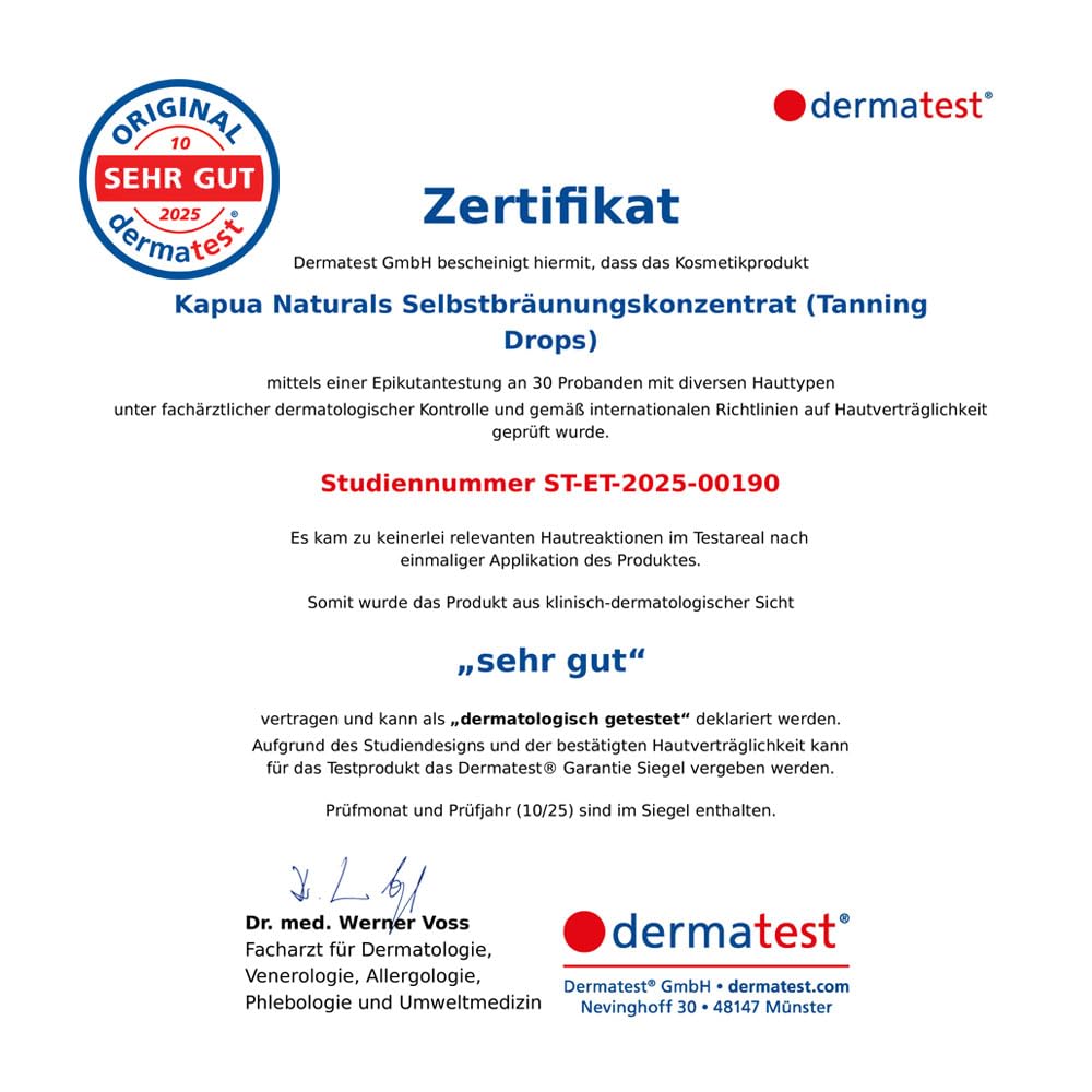 Detalle de Selbstbräuner Gesicht • Self Tanning Drops – 30 ml Konzentrat mit TAN&CARE SYSTEM