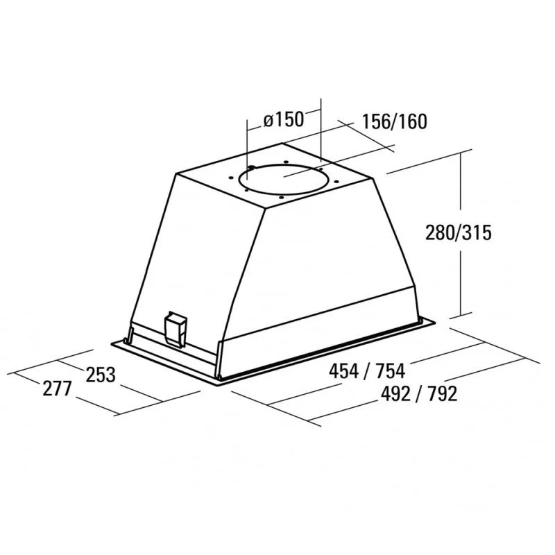 Thumbnail 1 de Cata GL 75X/D Campana Integrable 75cm A Acero Inoxidable
