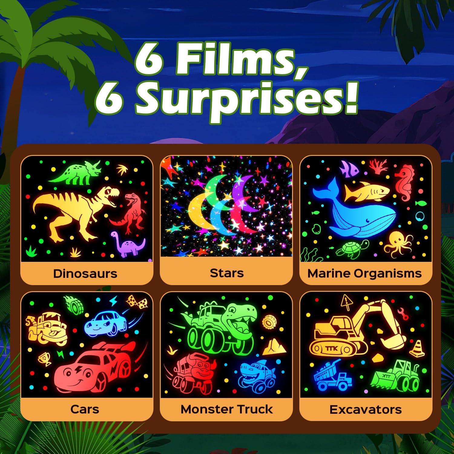 Thumbnail 2 de PIKOY WH-E27 Dinosaur Egg Night Light with 6 Films and 90 Effects