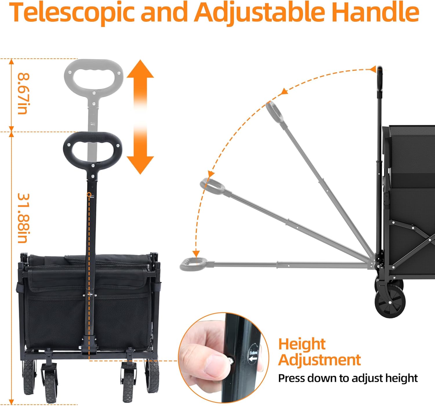 Thumbnail 5 de Carrello pieghevole resistente 120 L, portata 100 kg 🛒