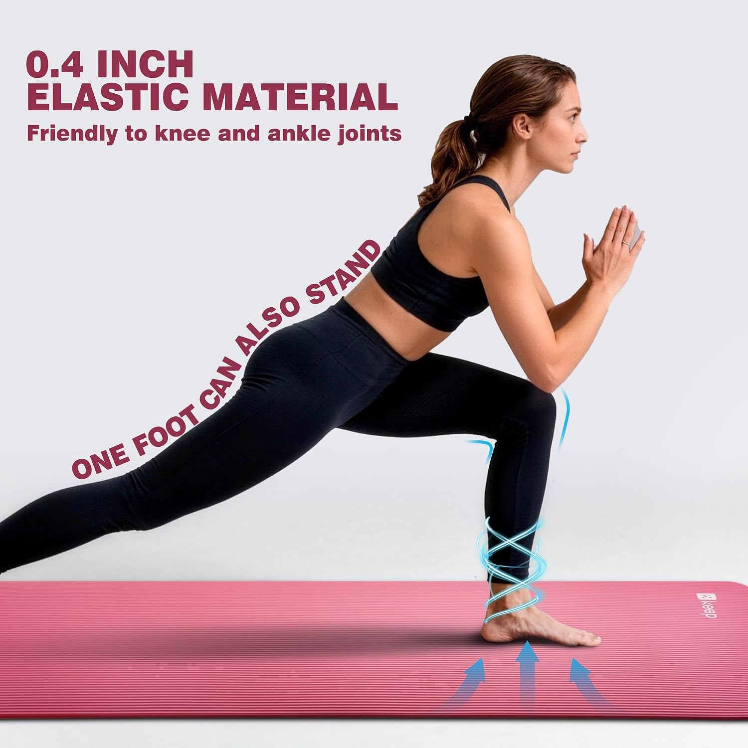 Thumbnail 3 de KEEP 10mm NBR Yoga Mat, 72-Inch Cushioned Non-Slip Exercise Mat