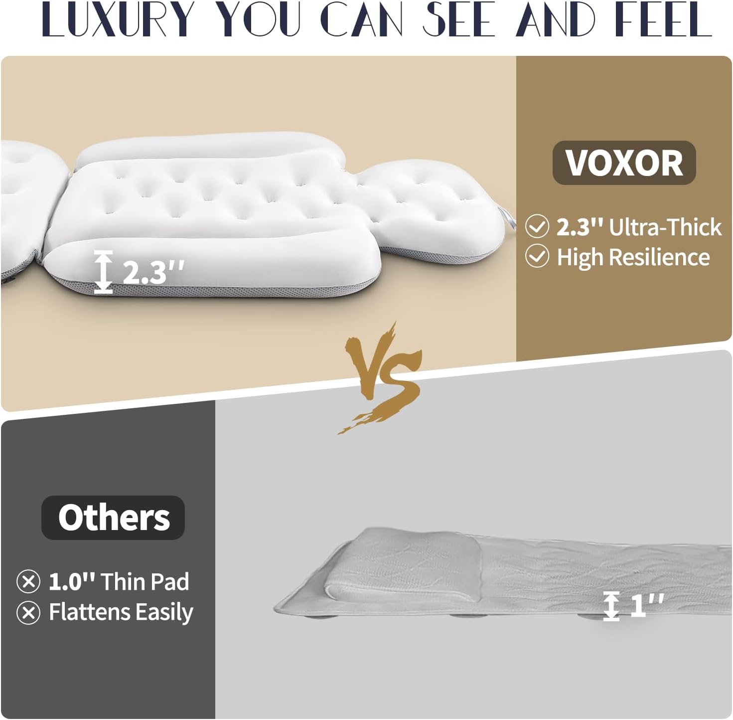 Thumbnail 4 de Full Body Bath Pillow 51" x 16" for Tub
