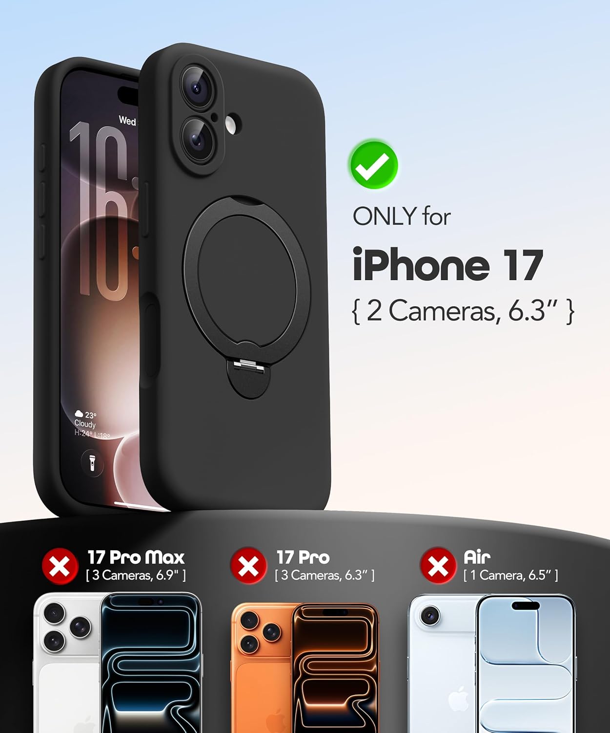 Thumbnail 1 de GolbinBox for iPhone 17 Case with 360° Spin Magnetic Stand