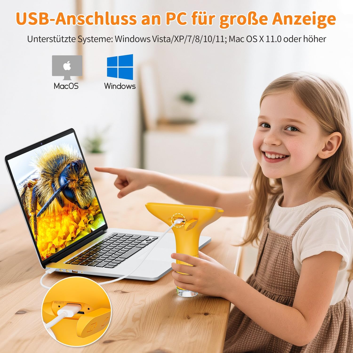 Detalle 2 de SKYBASIC Mini‑Mikroskopkamera 1000x