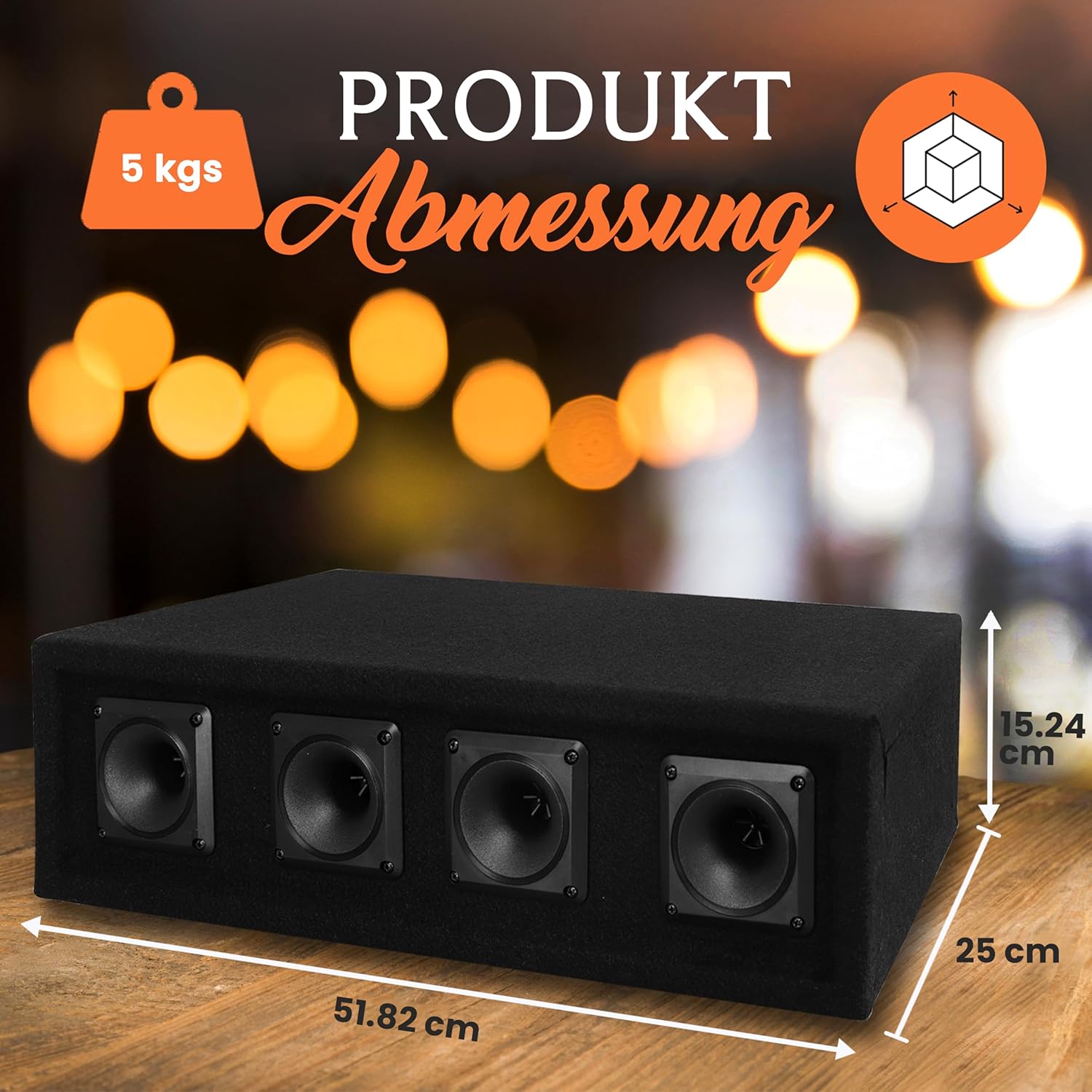 Thumbnail 2 de Pyle-Pro 4-Wege DJ-Lautsprechersystem (300 Watt Power, 150 Watt RMS, 8 Ohm) – Schwarz, Full-Range