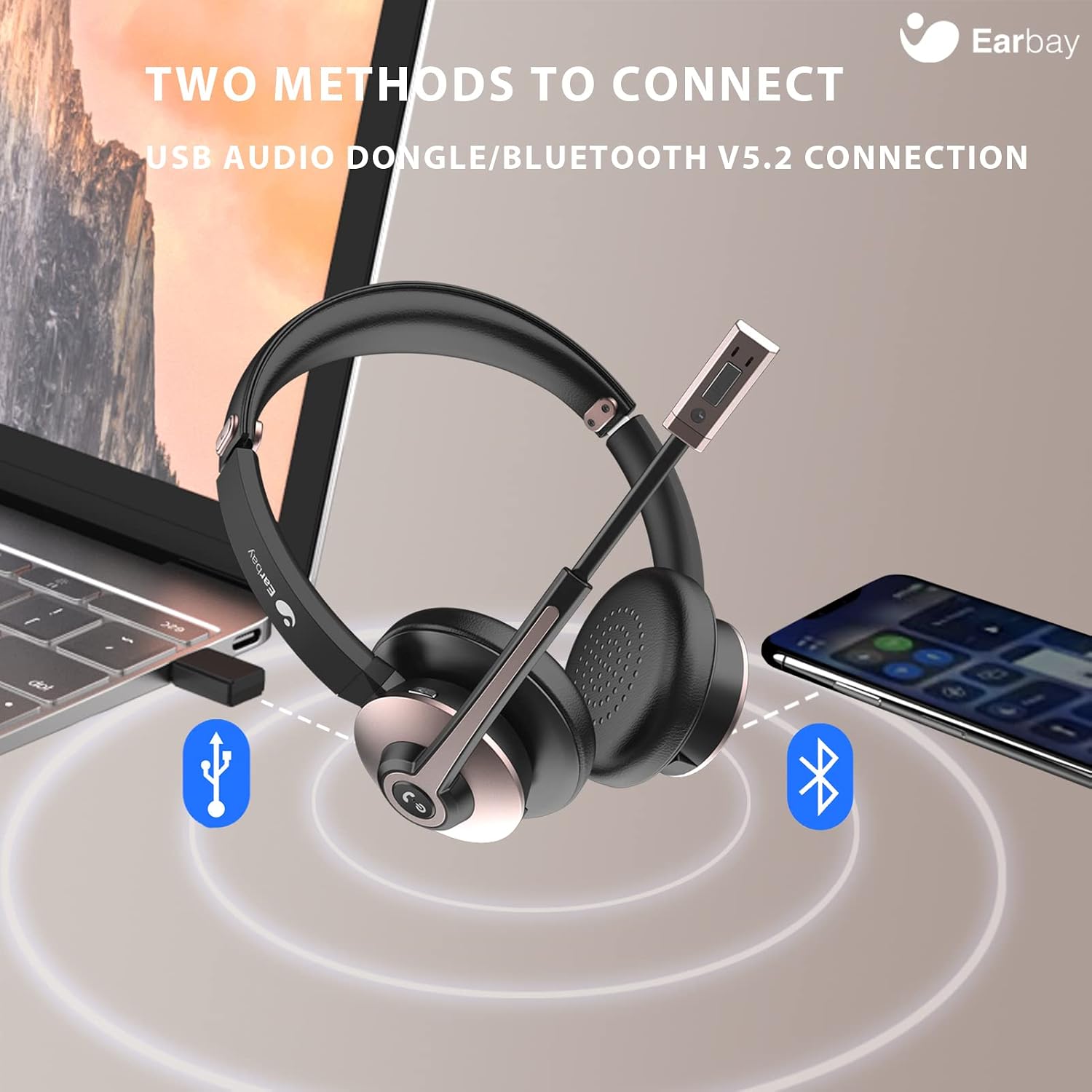 Thumbnail 6 de Earbay Bluetooth Headset with Noise Cancelling