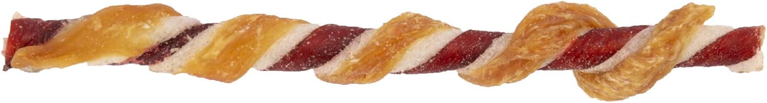 Detalle 2 de Good 'N' Fun Triple Flavor Twist Sticks Dog Chews, 245 g, Chicken-Wrapped Rawhide