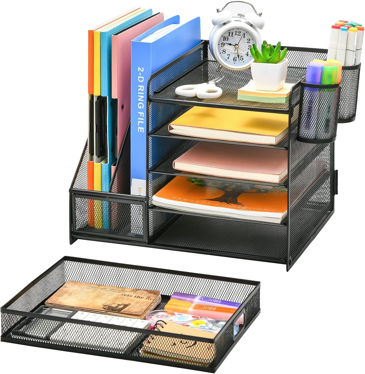 Thumbnail 1 de Marbrasse 5-tier desk organiser with drawer