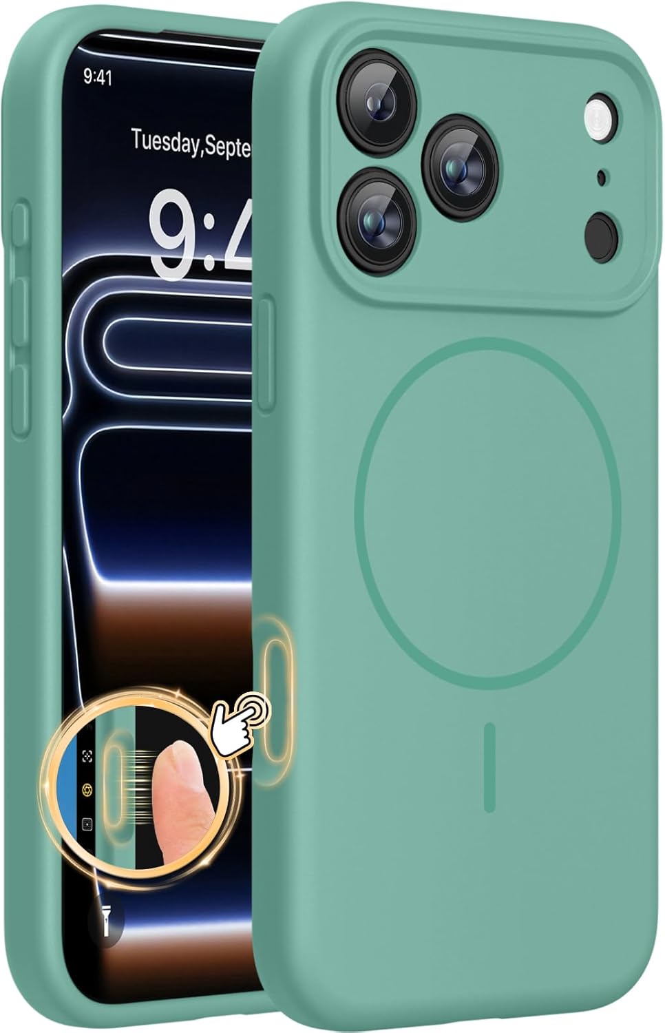 Thumbnail 6 de Miracase Designed for iPhone 13 Case with Tempered Glass Screen Protector