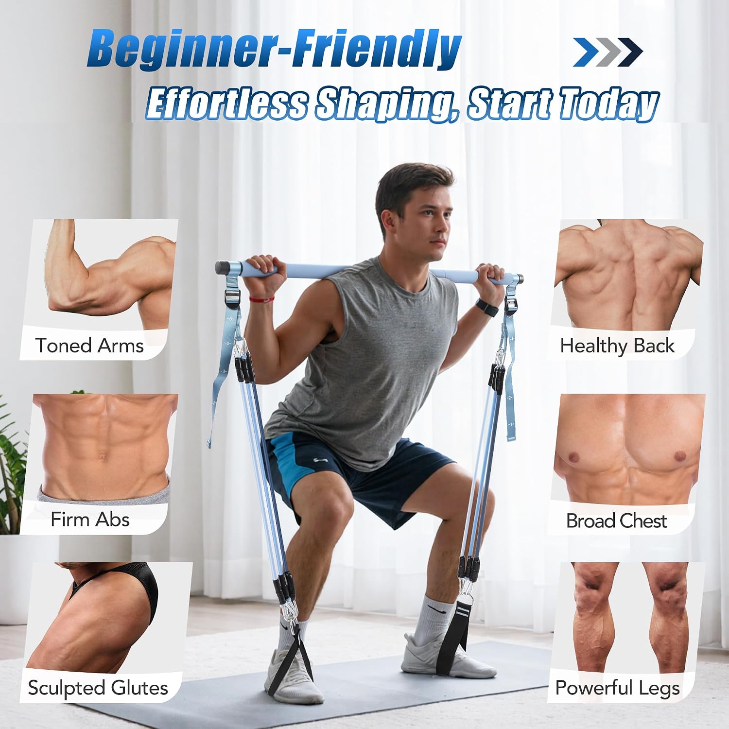 Thumbnail 4 de ALongSong Pilates Reformer Bar Set 360lbs ๐งโ